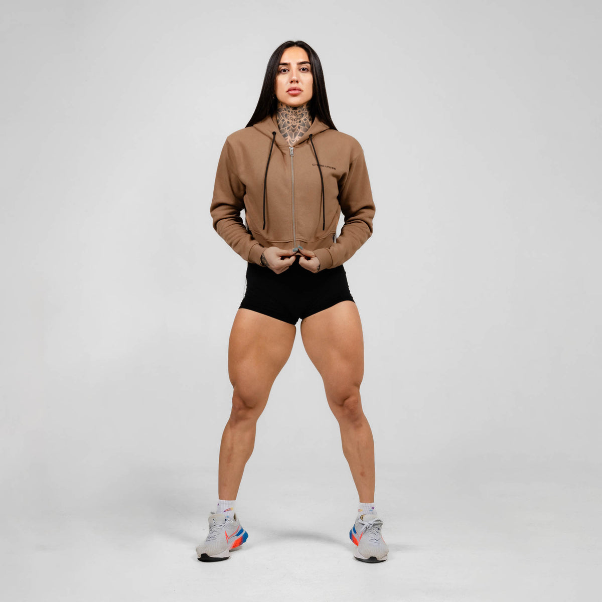 Cocoa Caramel Mix It Up Tattered Hoodie