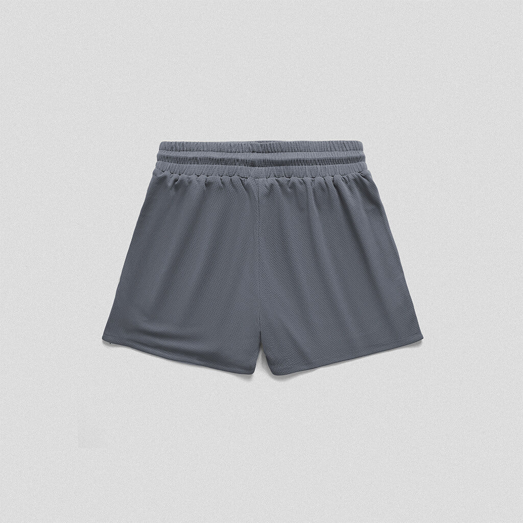 initial mesh shorts faded blue back