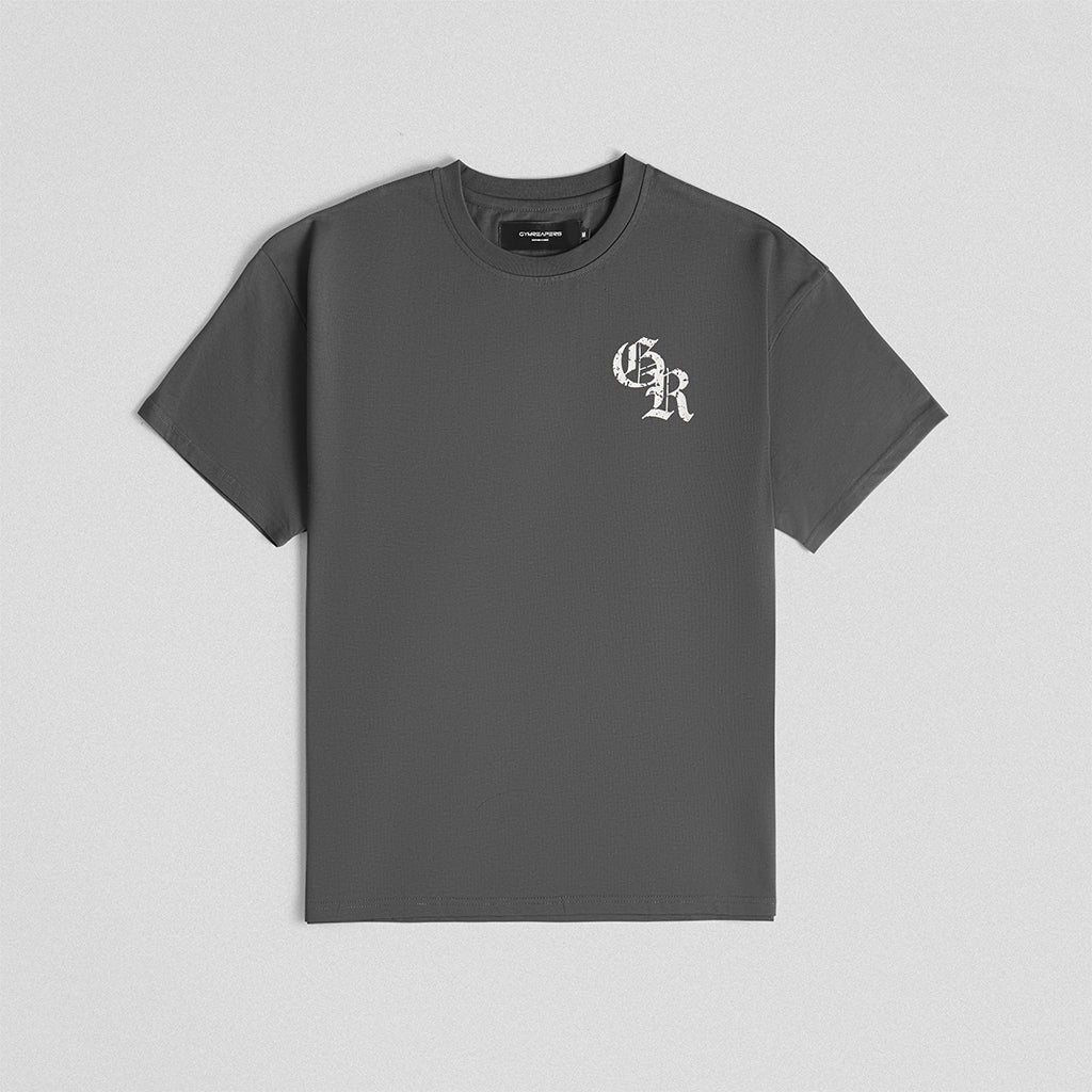initial tee charcoal front