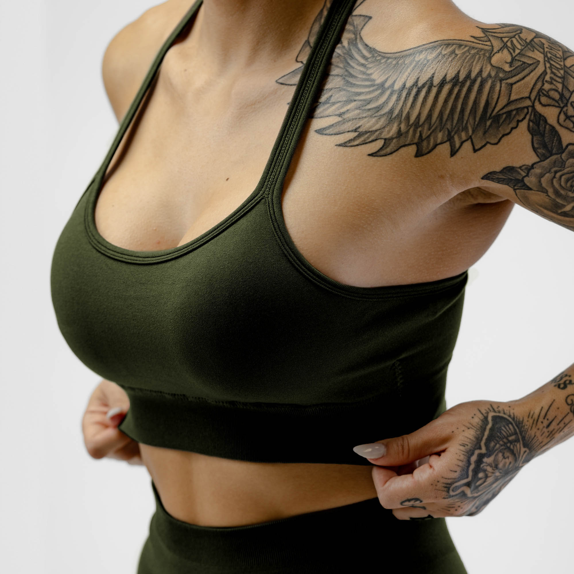 legacy bra ranger green detail