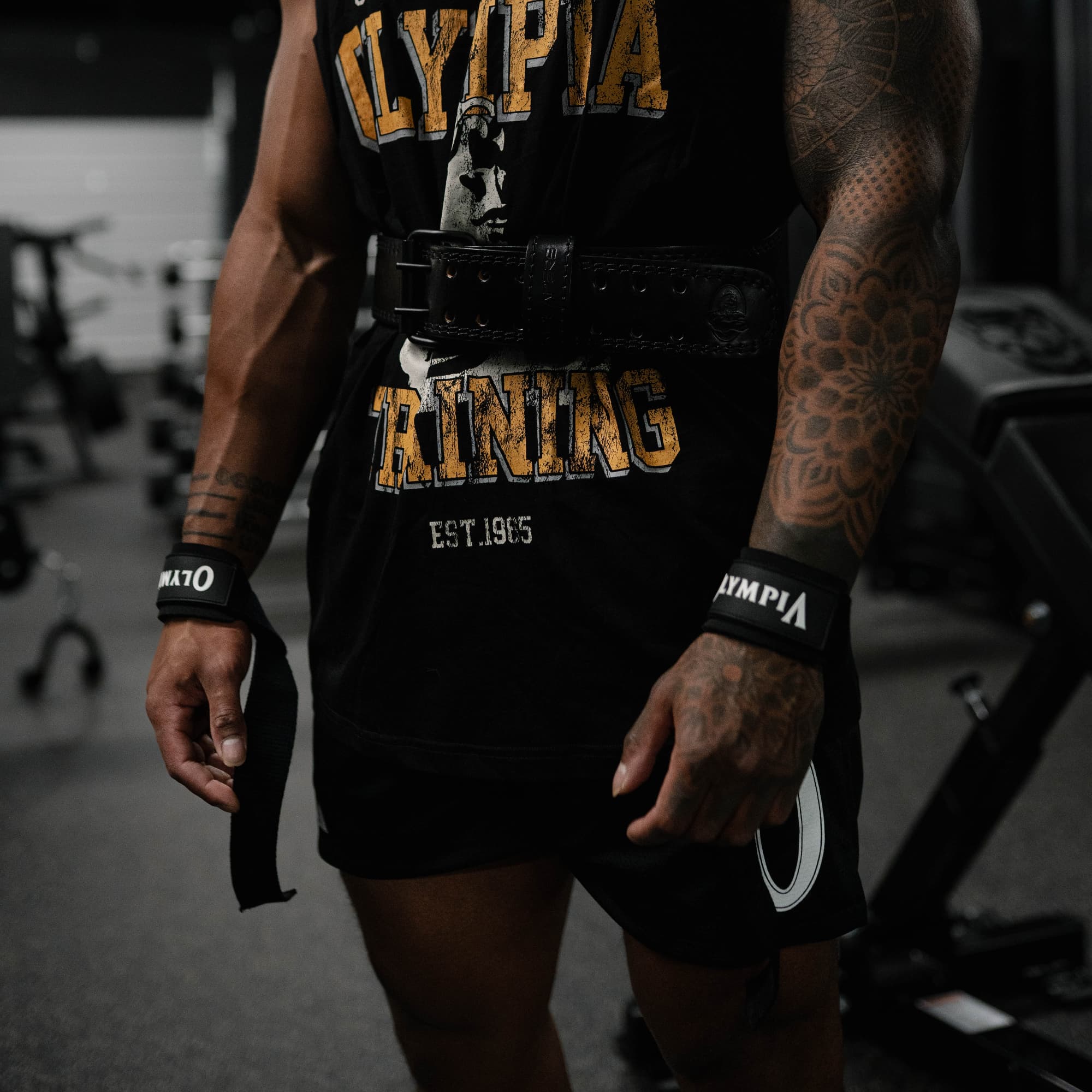 athlete wearing Olympia Lifting Straps