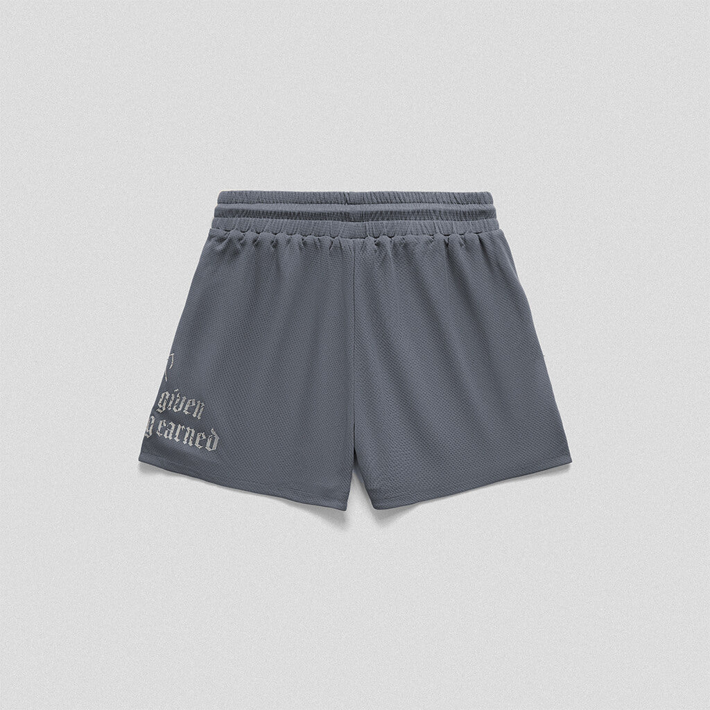 mantra mesh shorts faded blue back