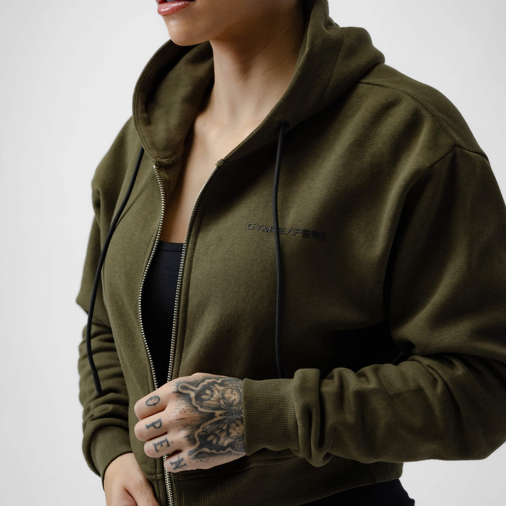 Demolition Derby All Over Print Zip Up Hoodie Green