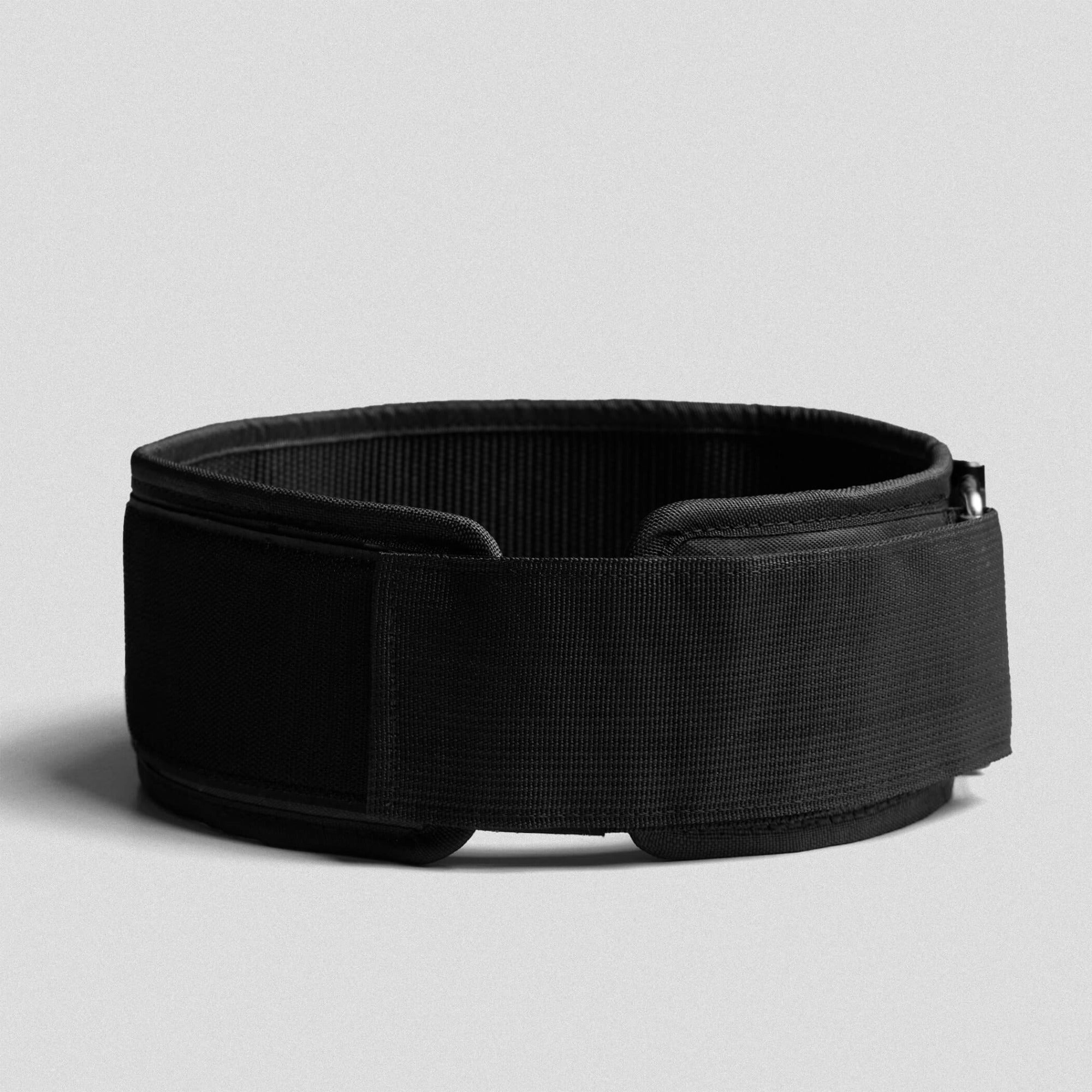 quick lock belt black white with patches strapped