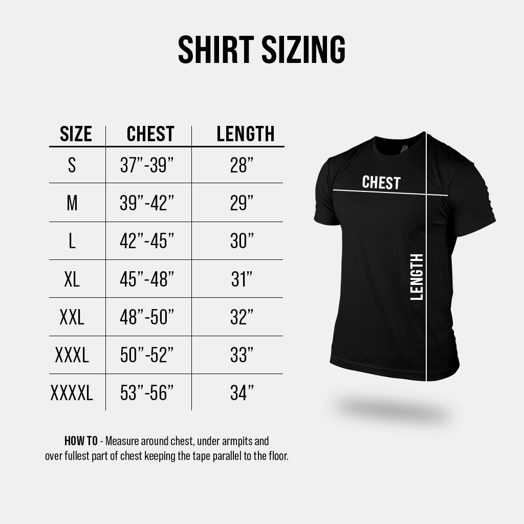 reaper tees size chart