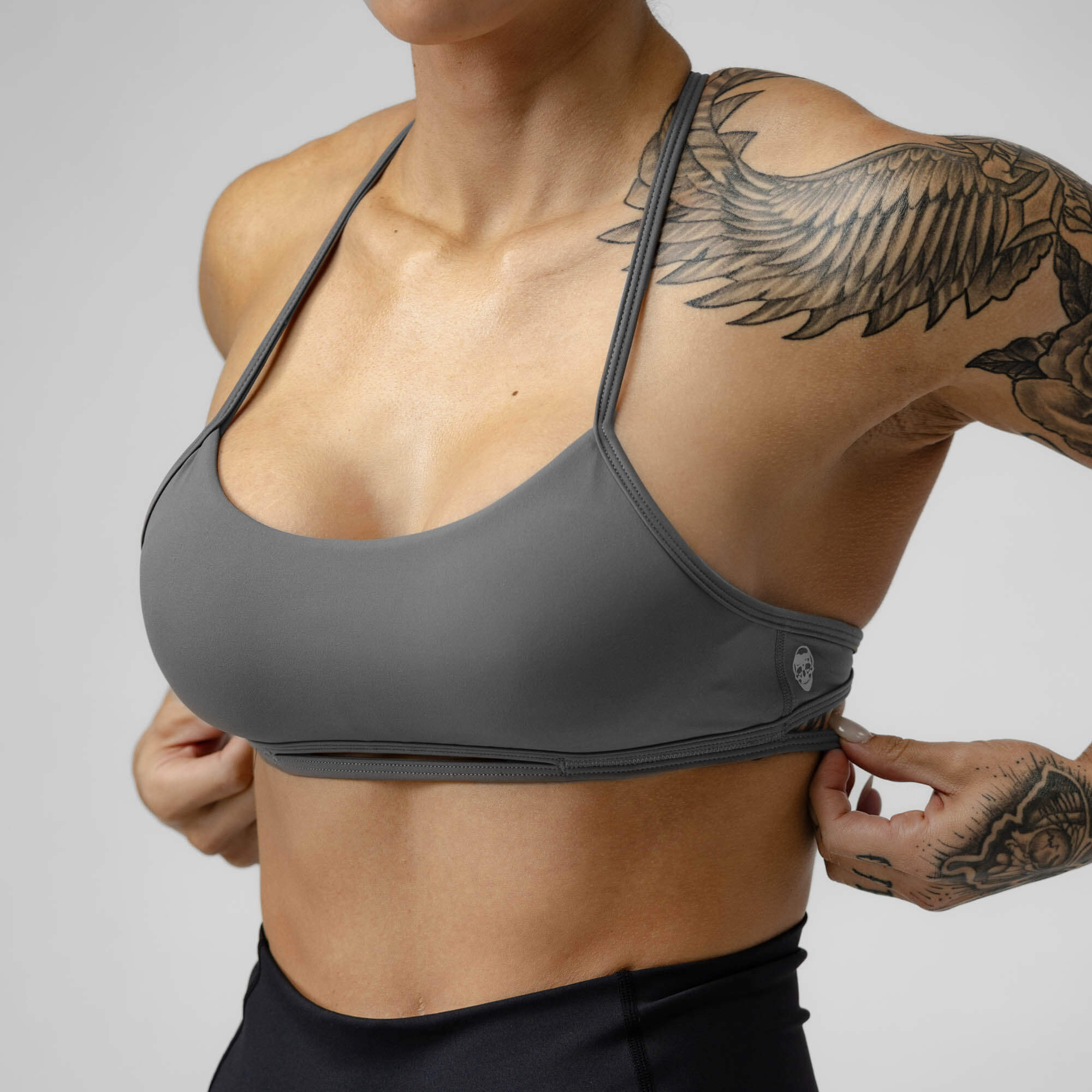 strategy bra gray front close up