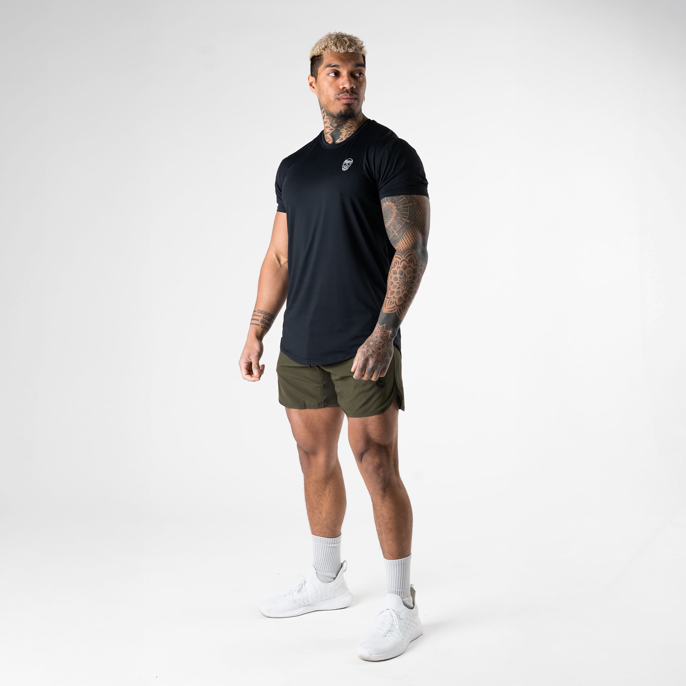 training shorts green full studio