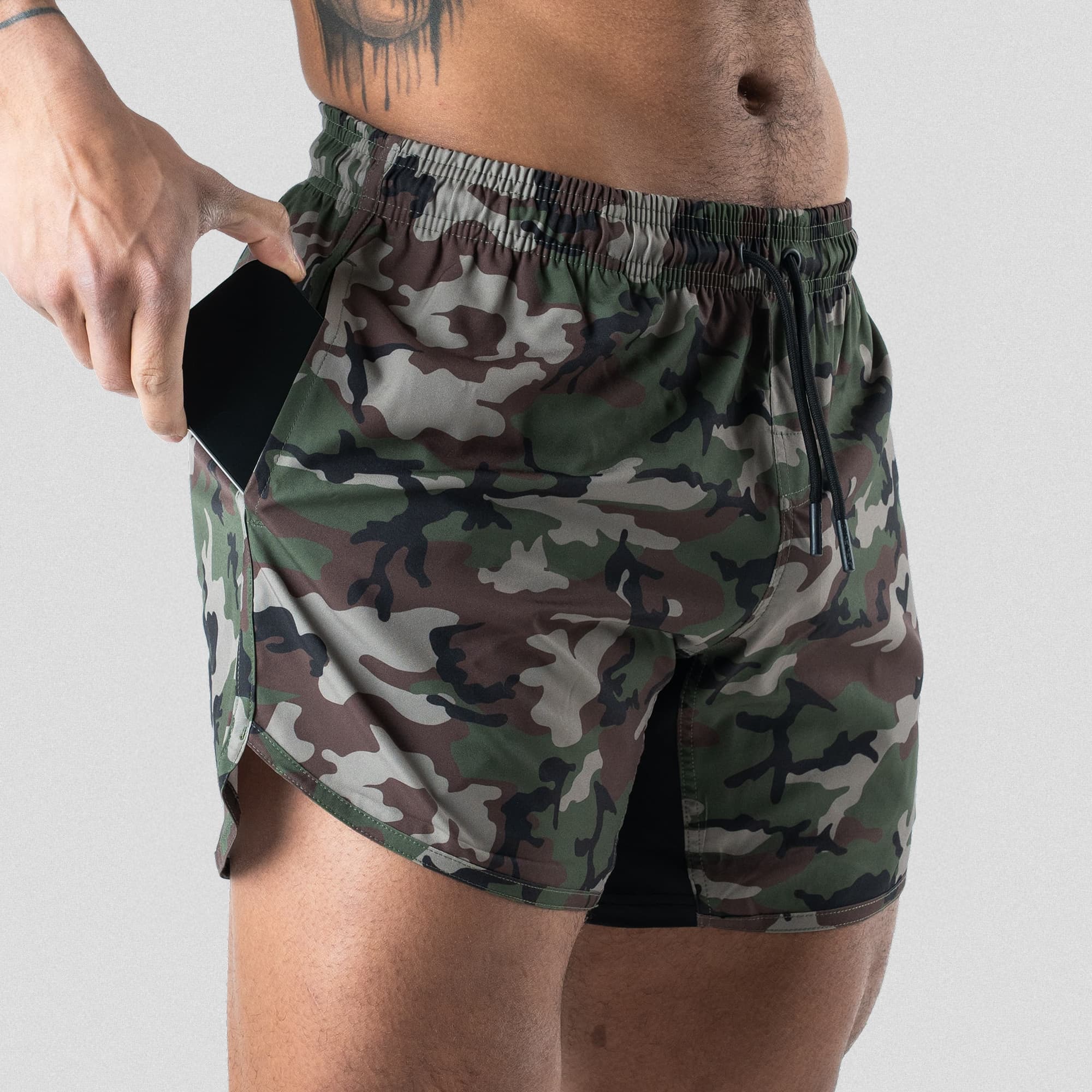 Training Shorts - Woodland Camo