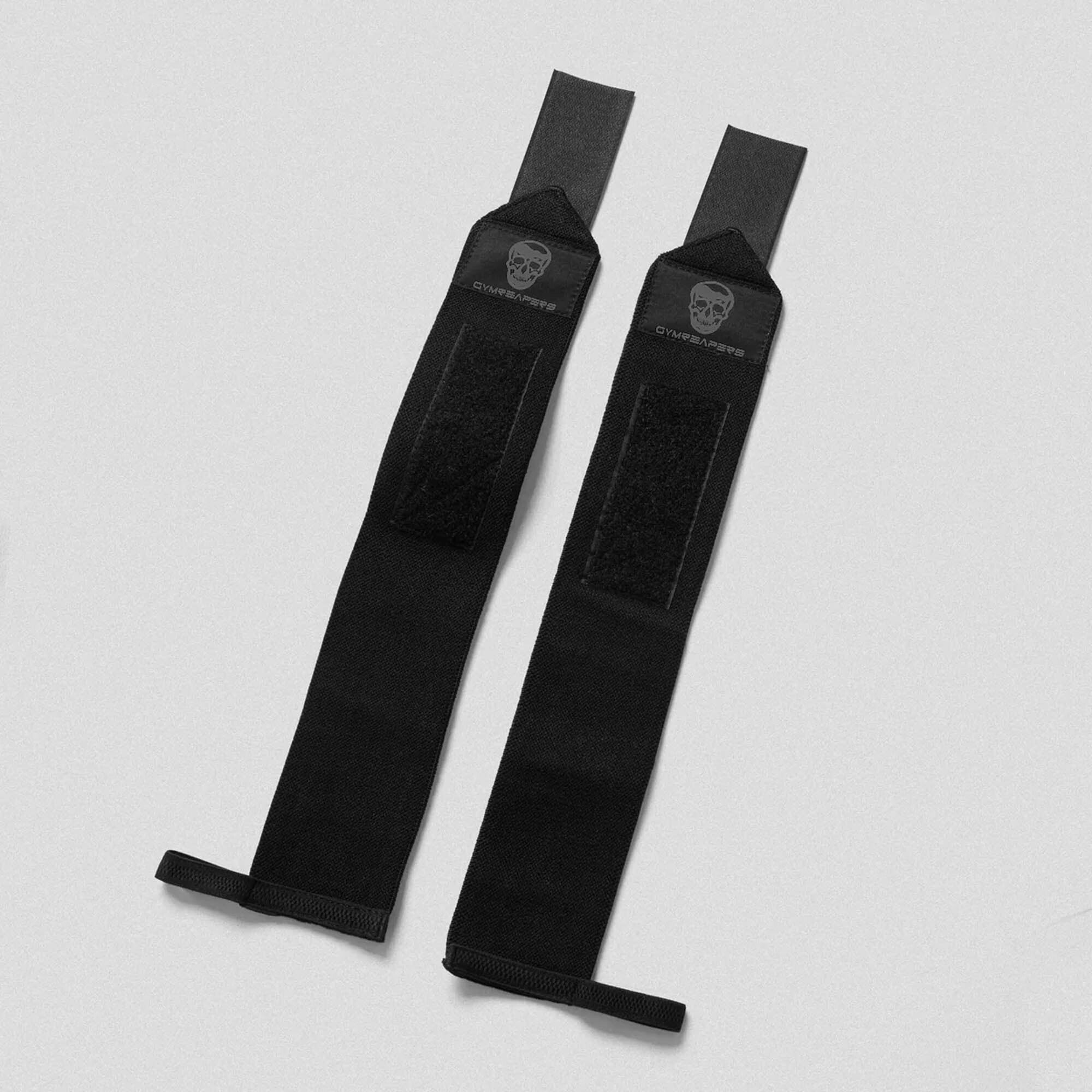 black/black wrist wraps full flat