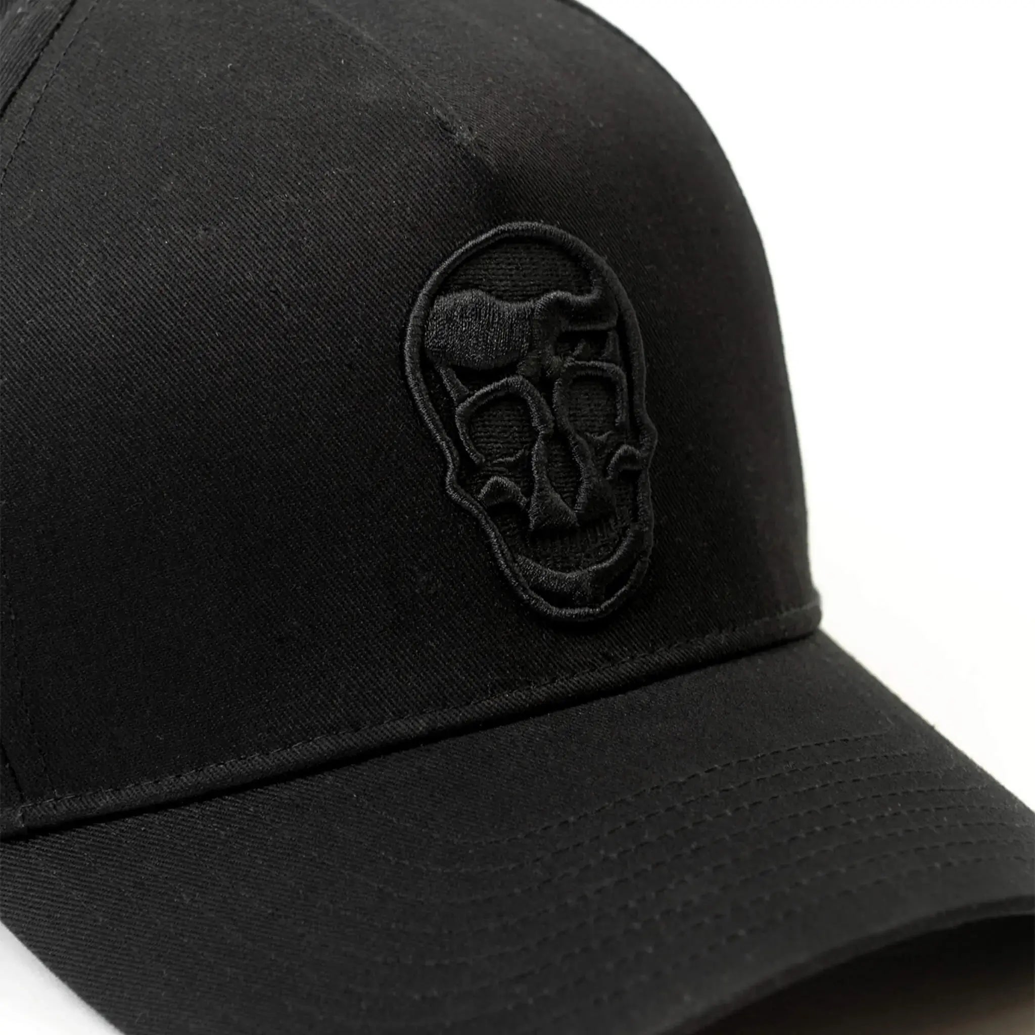 5 panel hat black skull