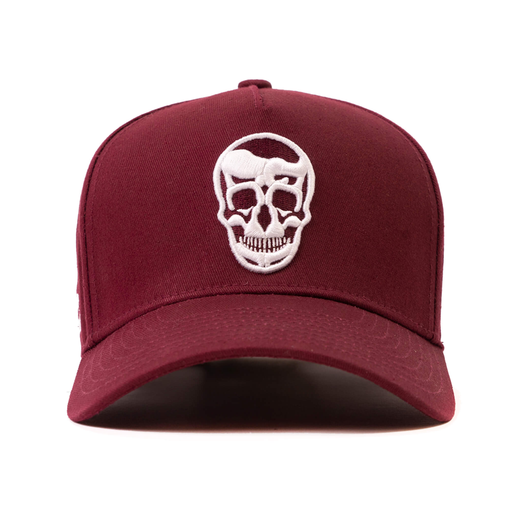 Burgundy skull sales cap