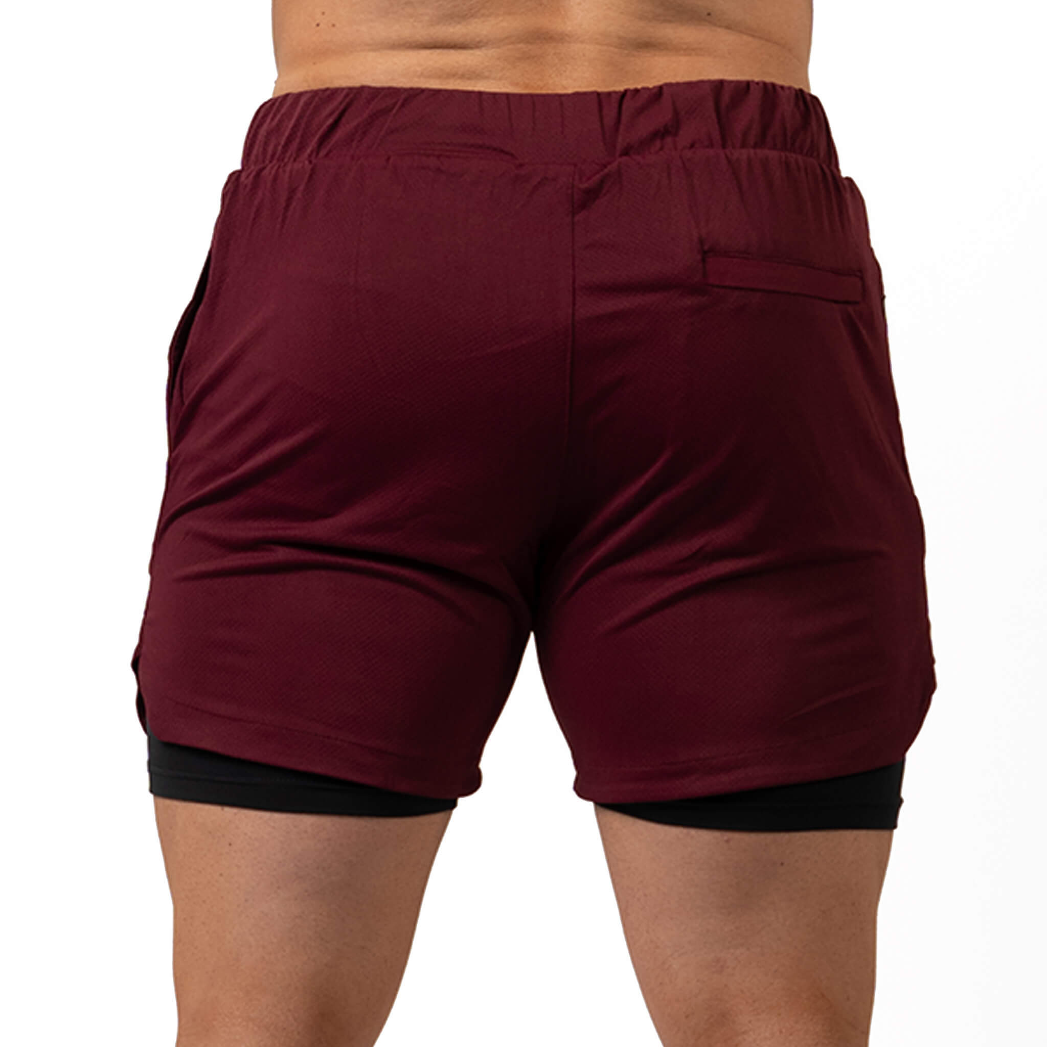 react shorts red back