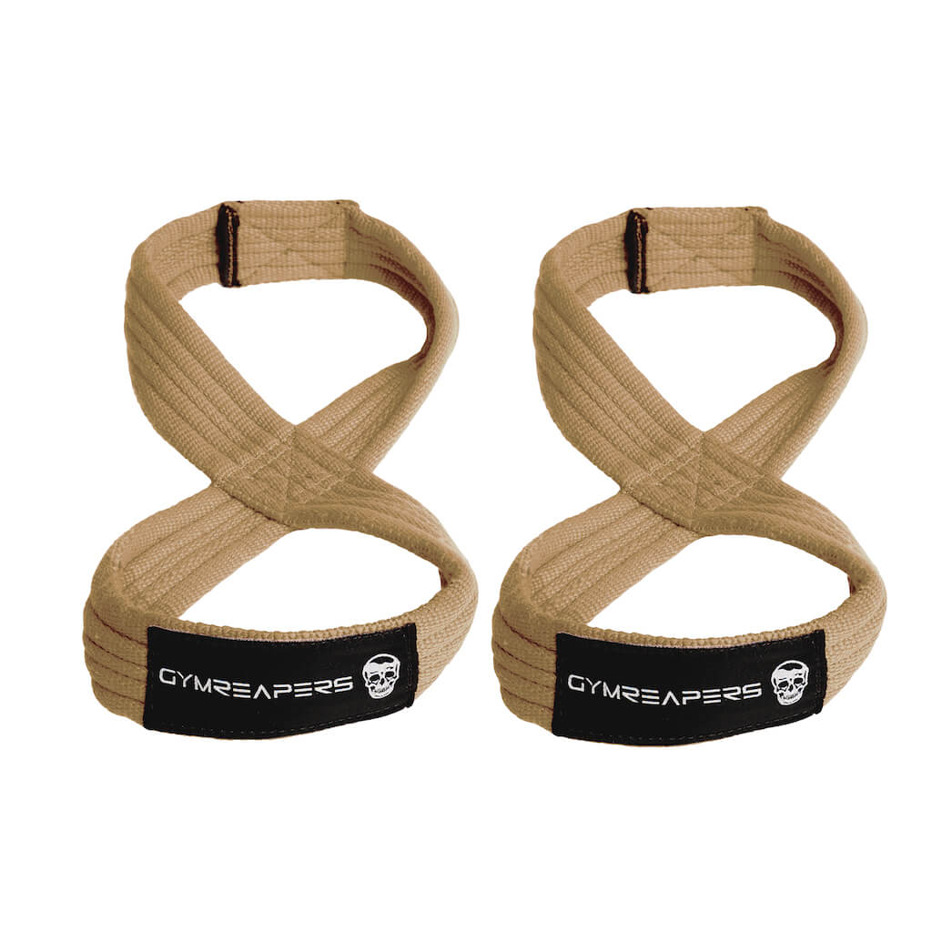 8 Straps Rpe Gymreapers Figure 8 Lifting Straps - Khaki
