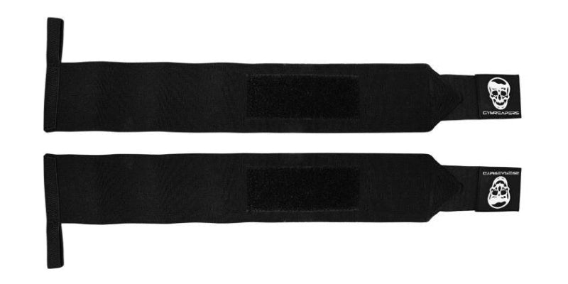 Gymreapers stiff wrist wraps in black full length
