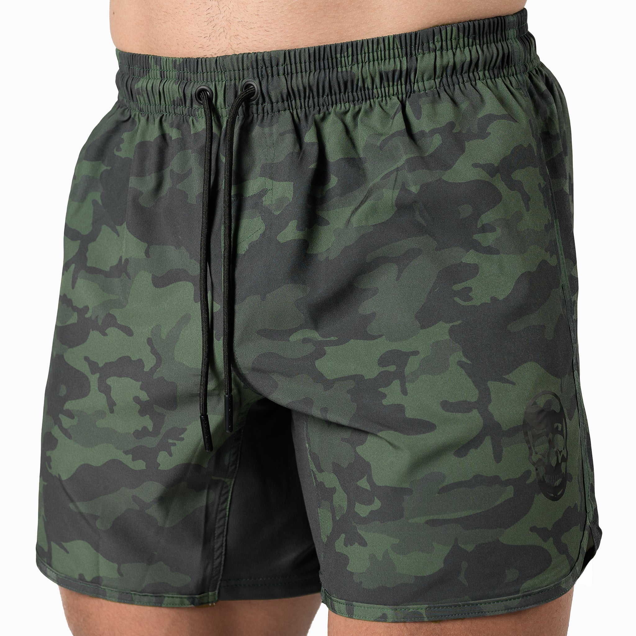 gr training shorts forest camo cropped front