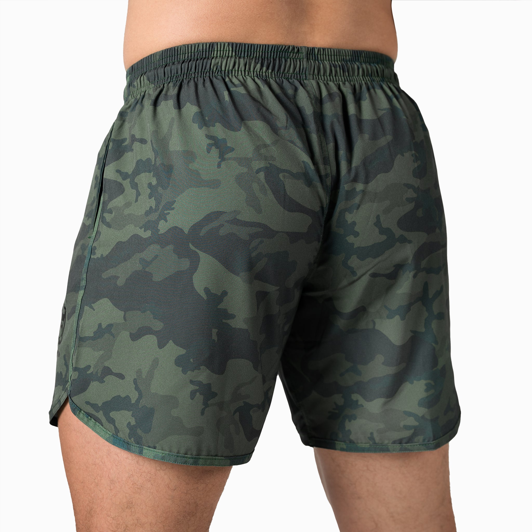 training shorts green camo