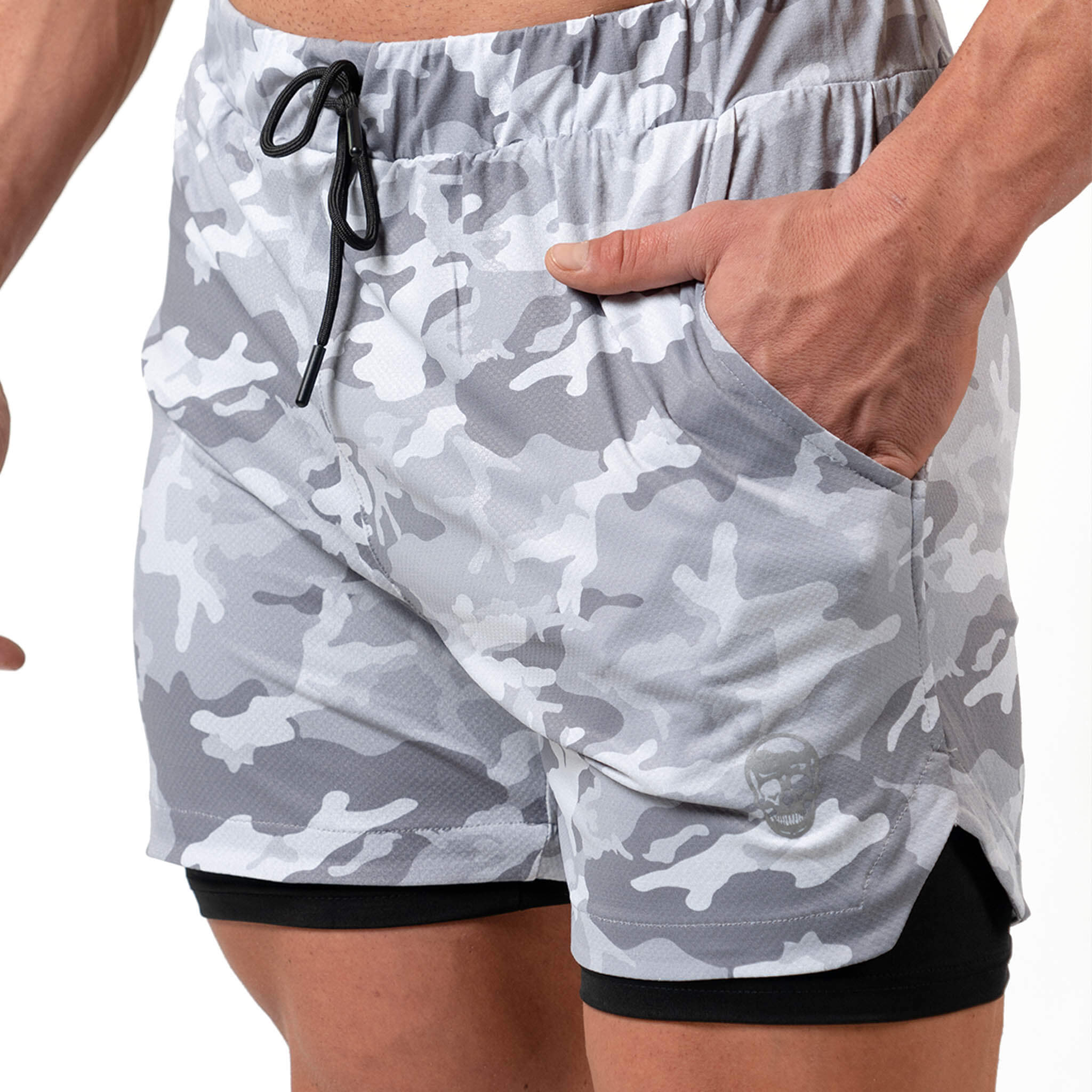 Mens white hotsell camo shorts