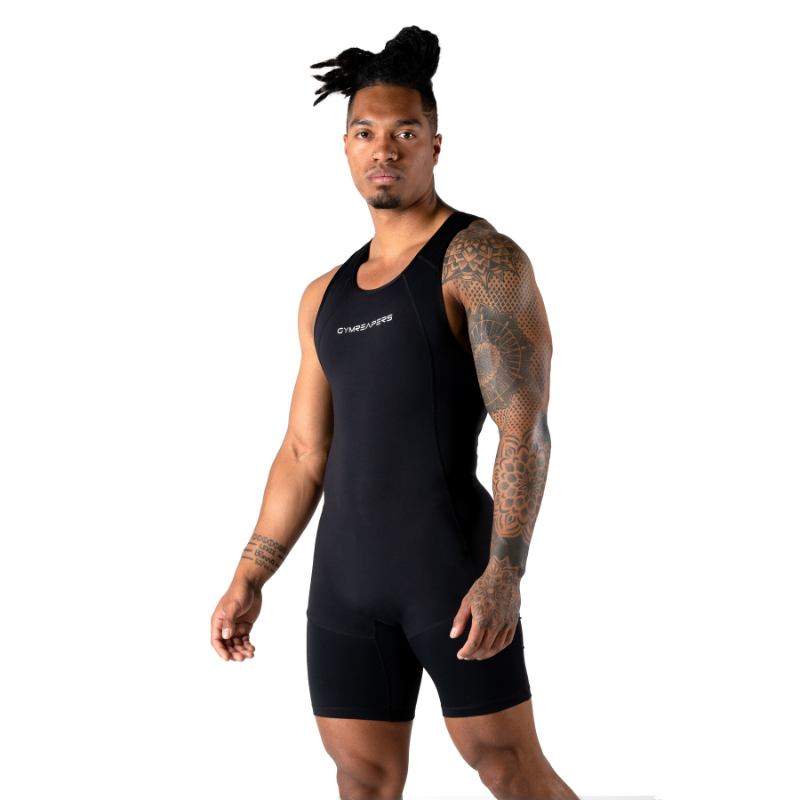 singlet mens black