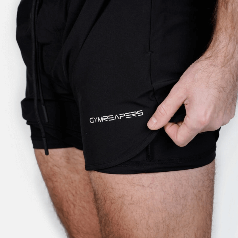 training shorts with liner black