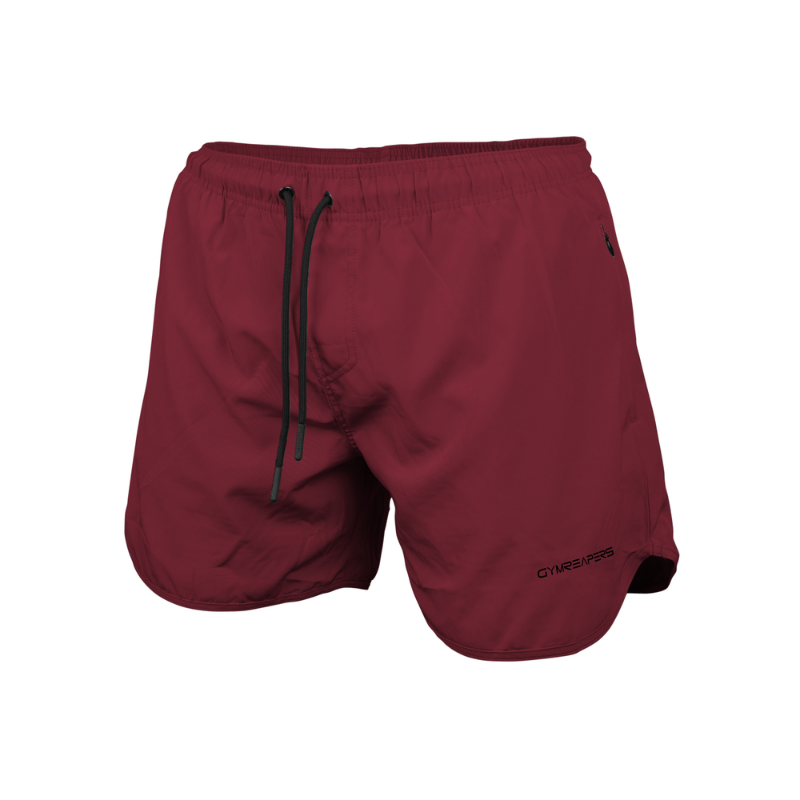 Maroon top gym shorts