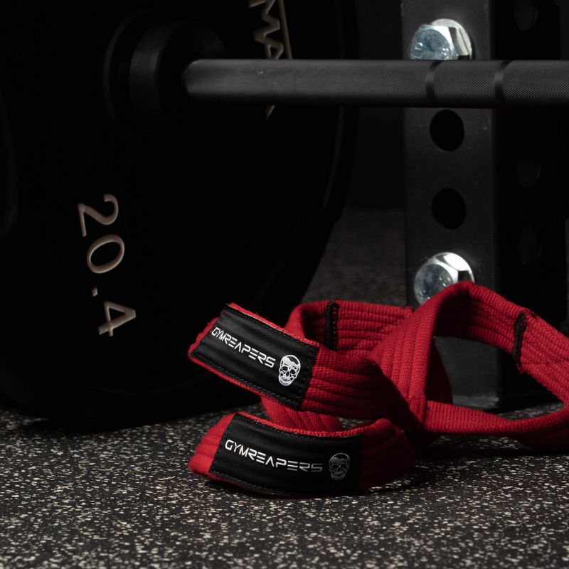 8 Straps Rpe Gymreapers Figure 8 Lifting Straps - Red