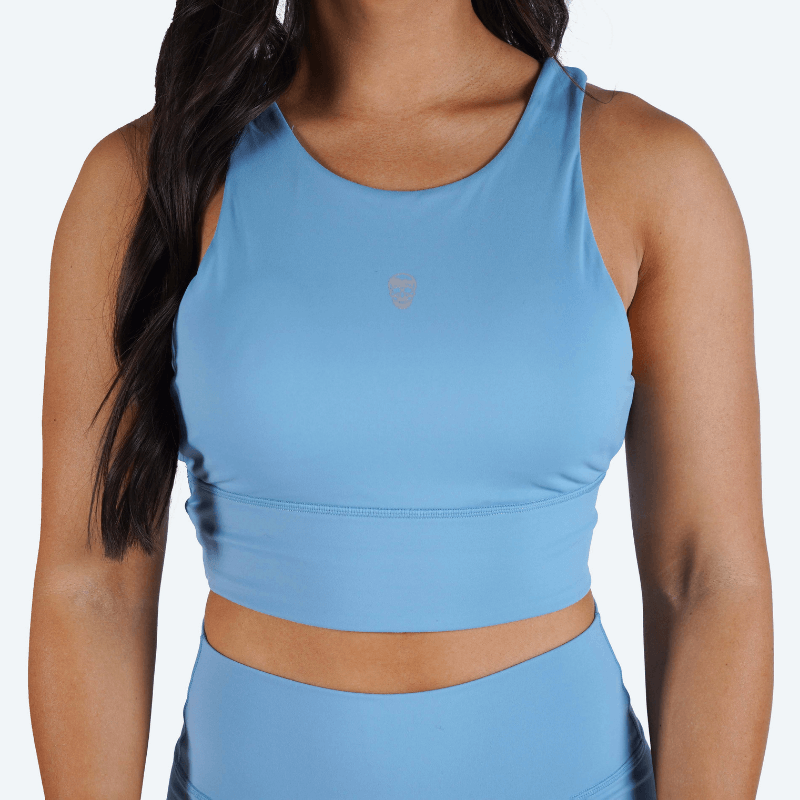 high neck sports bra