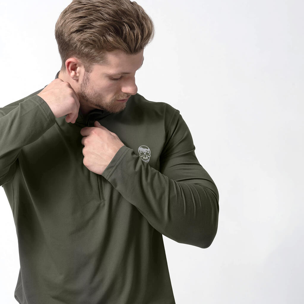 performance 1/4 zip green life style