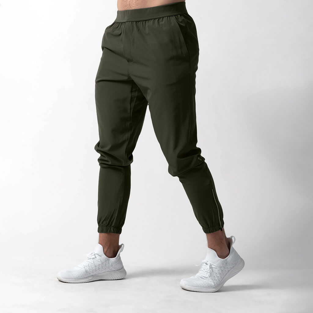 performance jogger green front