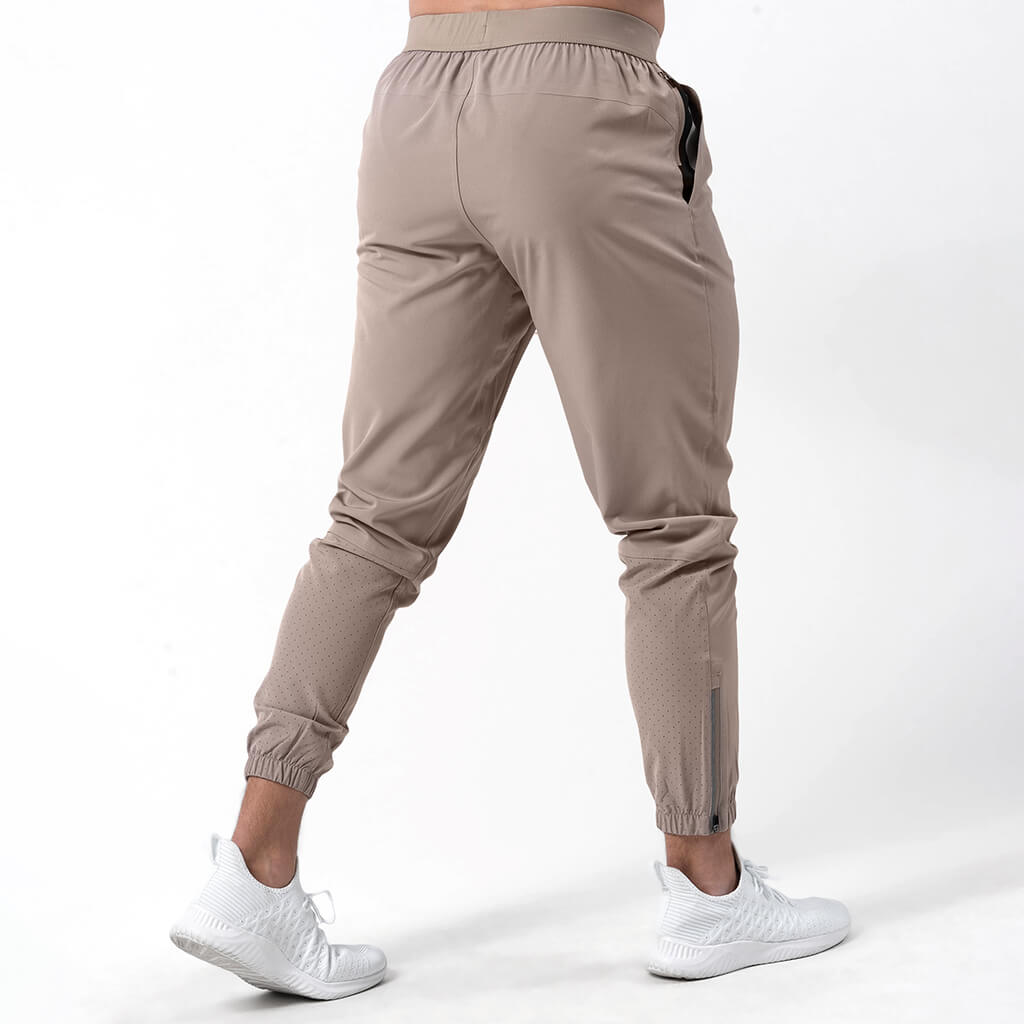 performance jogger taupe back