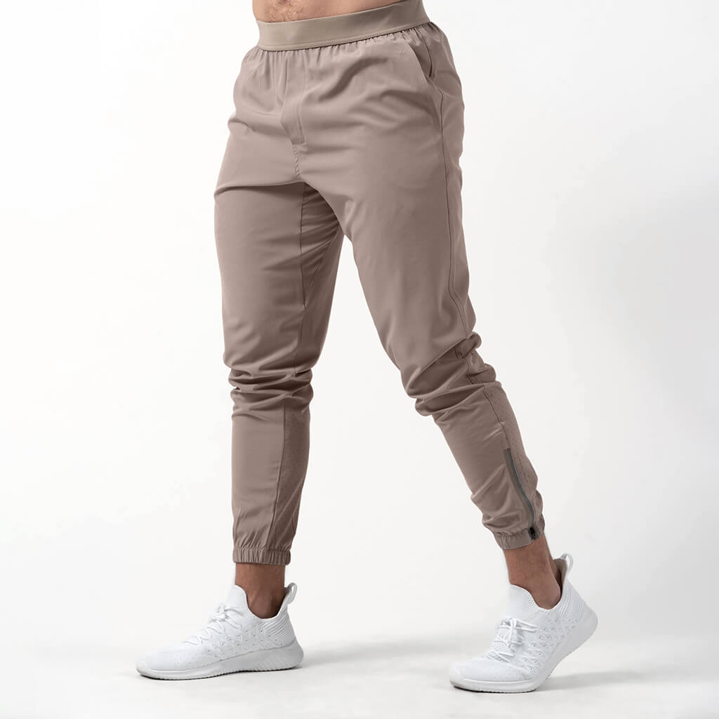 performance jogger taupe front