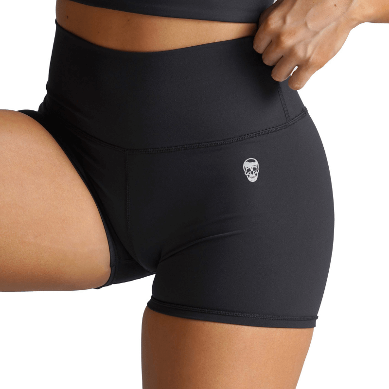 womens training shorts black detail