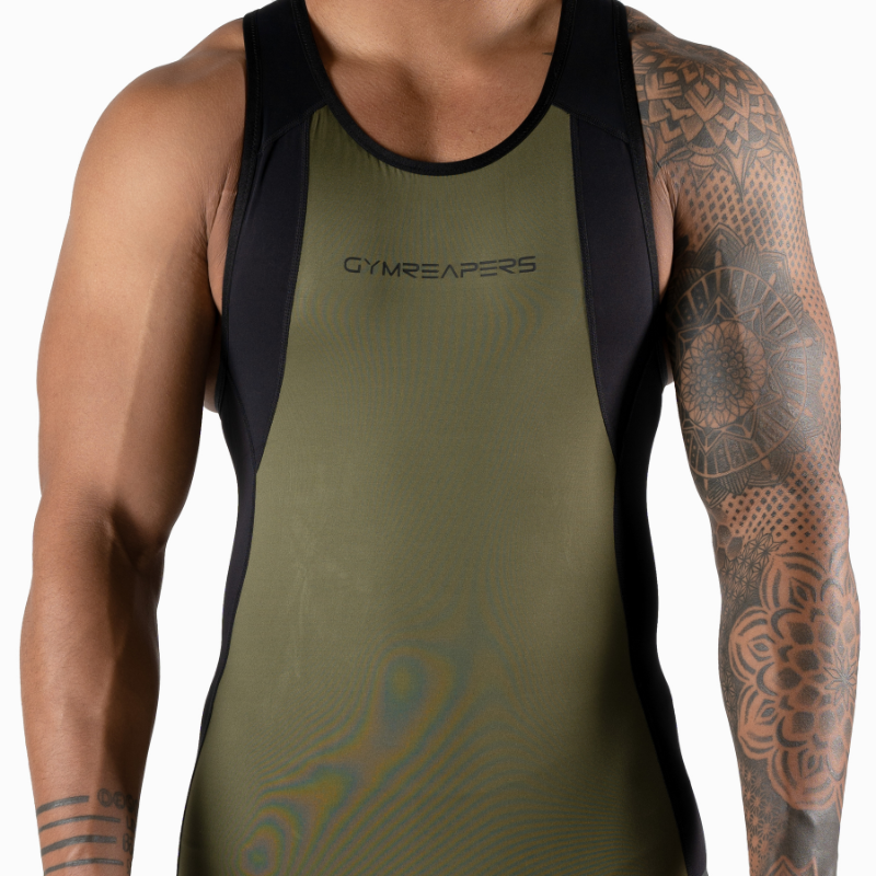 Apex Weightlifting Singlet - OD Green (IPF Approved)
