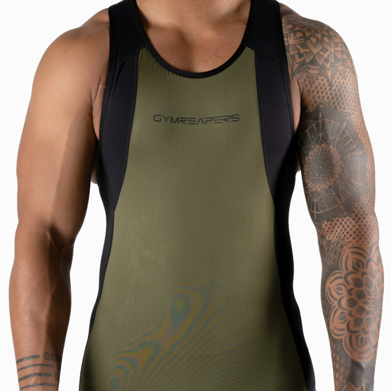 weightlifting singlet green