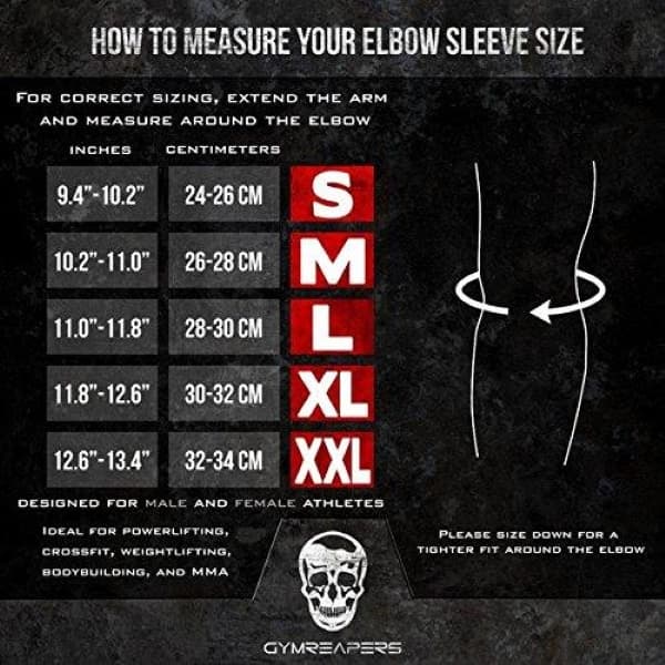 Elbow Sleeves Size Chart