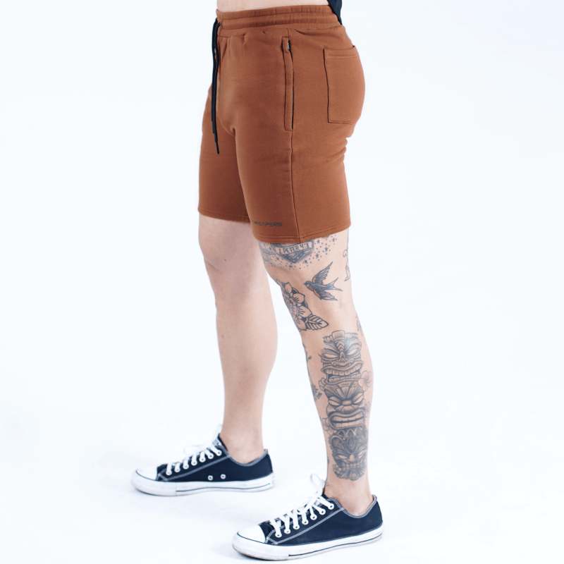 sweat shorts clay color