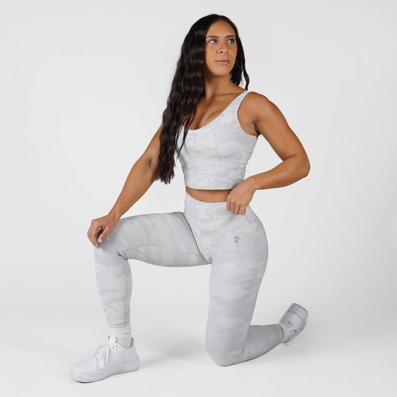 Warrior Camo Gym Leggings - Arctic White - Fit Boutique