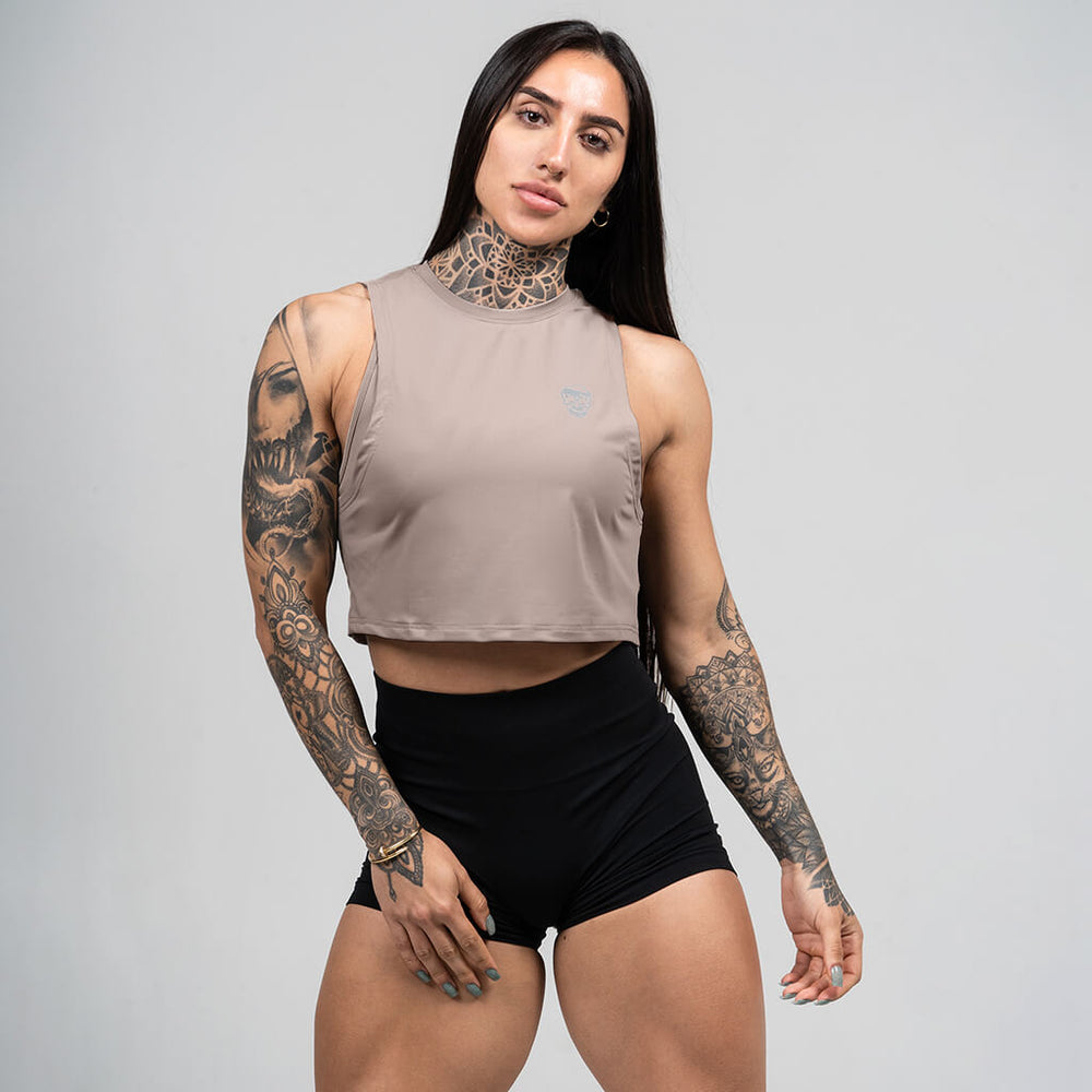 Women's Performance Tank Top - Taupe